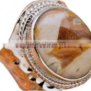 Magnificent 925 Sterling Silver Gemstone Shell Ring Wholesaler Handmade Jewelry Rings