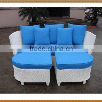 Sectional Rattan Daybed Garden Sunbed Wicker