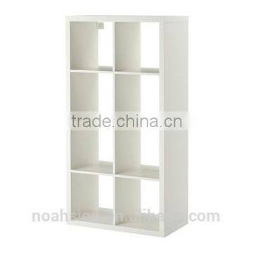 wood book shelf with 8 shelves