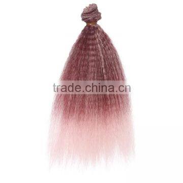 Hotsale Pink Ombre Colored Vintage Dam Troll Doll Hair Wig photo-5