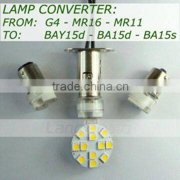 G4 to BAY15d, Lamp Adapter, Lamp converter, Double Contact Lamp Holder, Ceramic