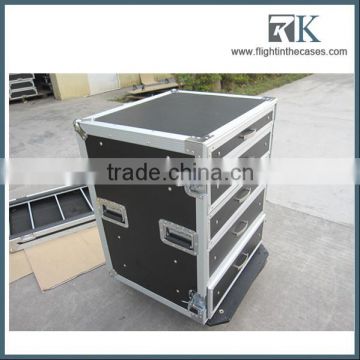 Business Gift 12U professional soft rolling makeup case drawers