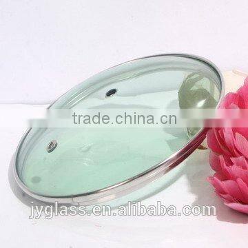 tempered glass lid with stainless steel ring