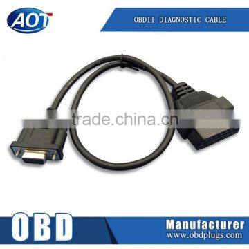 24AWG 1 Meter Long OBD2 Female to DB9 Female Cable with Factory Price