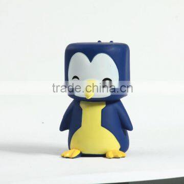 cartoon blue penguin adroable money box, vinyl/pvc/ABS OEM coin bank, china maunfacturer customized coin bank