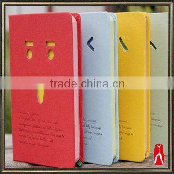 High quality Smiling design paper notebook printing