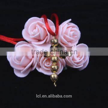 New Arrival Imitati Jewelry Cross Bling Handmade Necklace Cute Girl Religious NecklaceRed and Green Bell Necklace fo Cotton Rope photo-4