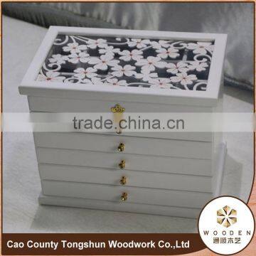 Designer Large Wooden Jewelry Box With Foam Insert