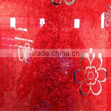 ice art glass for kitchen cabinet door glass