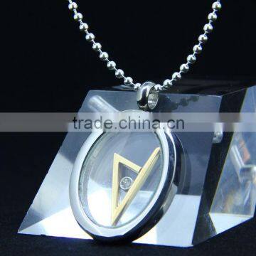 stainless steel oval pendants with glass best selling