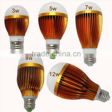 Hot sale 3w led globe bulb,gold housing