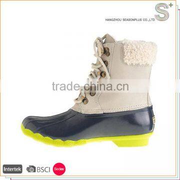 Newest Design Top Quality pu duck rain boots