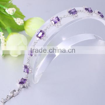 Unique bracelets christmas gift,white gold shinning bracelets for women