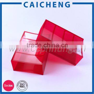 Collapsible corrugated clear plastic box