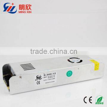 Hot selling 300W slim Constant Current single output type LED Driver ,ac to dc 12v 25a Power Supply Transformer