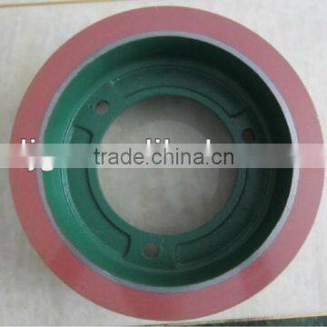 6'' red rice huller rubber roll on iron drum