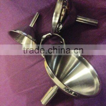 high quality stainless steel funnel set