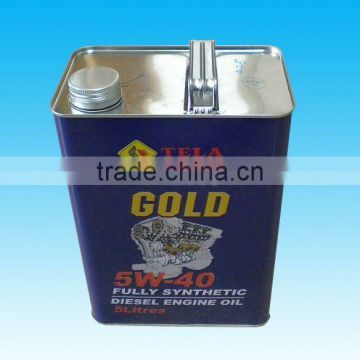 5L engine oil rectangular tin cans