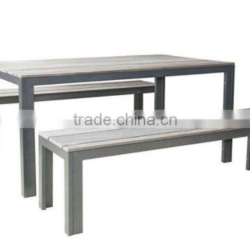 Powder coated aluminum bench, garden wooden bench chair, aluminum furniture