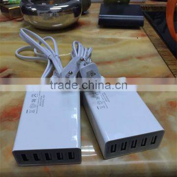 High power For iPhone6 iPad Samsung Smart Phone USB charger 40W 5V 8A 5 Ports USB Charger,home charger,travel charger,