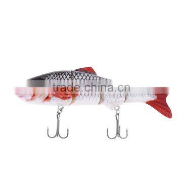 HS007 Minnow Four Sections Artificial Fishing Bait Bionic Lure with Hook