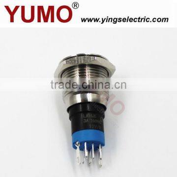 YUMO LA16JSF IP67 S LED Illuminated Indicator Switch Metal Lamp,push Button photo-3