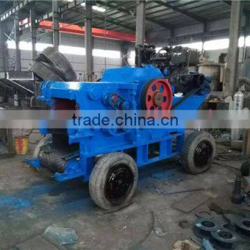 Industrial Mobile Wood Chipper/wood crusher machine with 4 Wheels