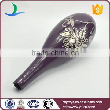 Electroplated Sliver Flower Design Outdoor Decorative Vases photo-4