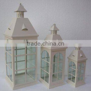 Metal Candle Lantern With Clear Glass photo-1