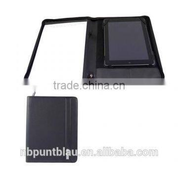 PU document folder with pad holder