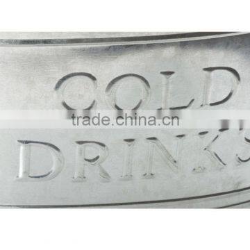 Galvanized Finish Oval Beer Tub | Wine | Beer | Beverage Cooler Ice photo-2