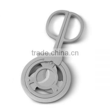High Quality Silver Stainless Steel Triple Blade Cigar Scissors Cigar Cutter photo-2