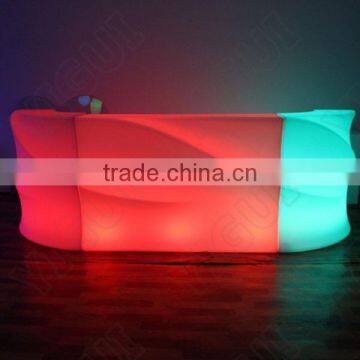 Hot sale color lighting led round and straight bar table set