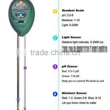 3-in-1 Soil Meter for Moisture PH Light Gardening Test Meter photo-4