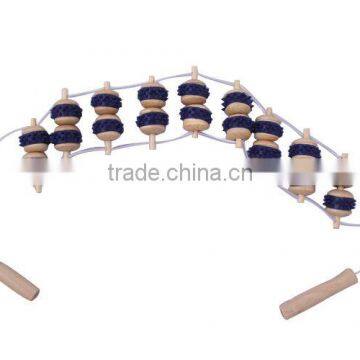 Wooden Wheel Body Back Waist Care Roller Massager photo-2