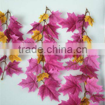 Home Curtain Gardens Edging Christmas Decorative 1ft to 2ft or 30cm to 60cm Artificial Silk Hanging Maple Branches EFYZ08 0601