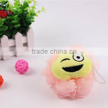 Novelty Cartoon Expression Baby Bath Sponge Shower Ball Wholesale Bath Sponge Shower Puff photo-2
