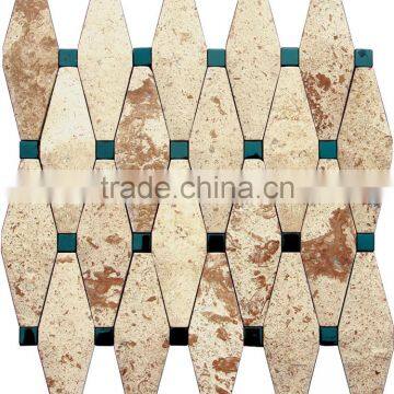 MM-CV226 High quality livingroom decoration natural stone rhombus diamond marble mosaictile