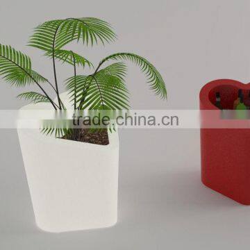 wall guarden LED furniture flower pot with PE materail