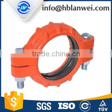 Competitive price air used flange steel plate ductile iron grooved coupling