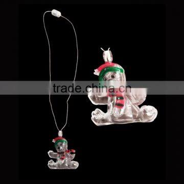 Direct manufacturer event supplies custom bear design led christmas party flashing light kids necklace