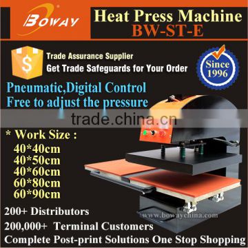 2 work stations pneumatic heat press digital textile printer