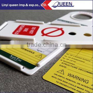 ABS plastic scaffolding safety tag with long durable