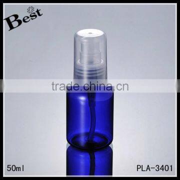 Cosmetic Packaging High Quality Skin Care 50 ml Pet Bottle Translucent Blue Plastic Bottle Pet With Pump Bulk Buy From China photo-2