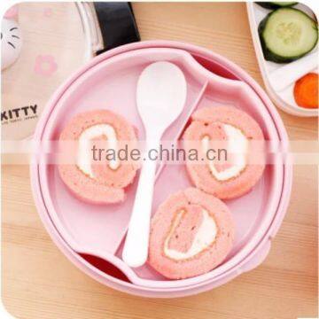 Cute Cartoon Microwaveable Double Layer Plastic Bento Lunch Box Spoon,hot New Product for 2015,CUSTOM Plastic Lunch Box Supplier photo-2