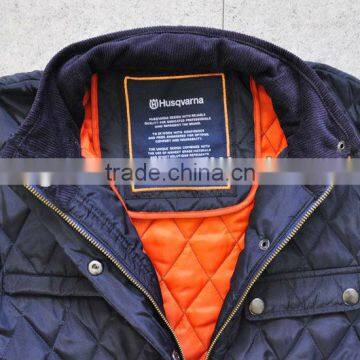 European Style Diamond Stitching Cotton Padding Quilted Bomber Jacket photo-2