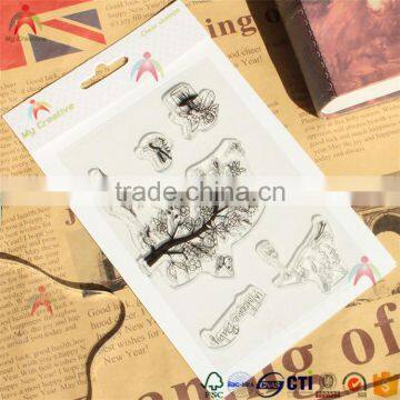 2017 hangzhou yiwu hot wholesale postage stamp set clear stamp for scrapbooking