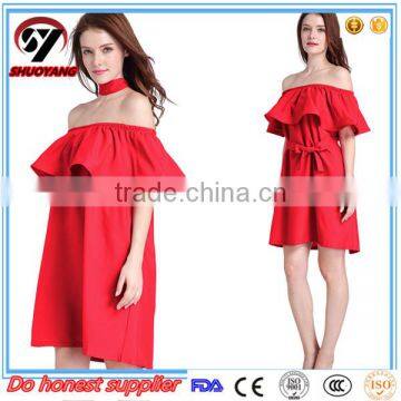 Wholesale Summer Sexy Off-shoulder Lady Clothing Apparel One Piece Dress Pattern Woman Dress Women Dresses photo-5