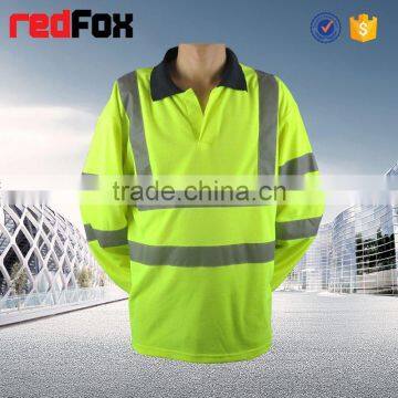 Net Round Breathable En471 Safety Yellow T-shirts Sleeves Truck Safety Yellow T-shirts Printing Safety T-shirt photo-6