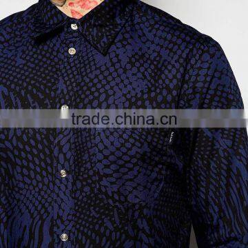 Tailored Fit Shirt 100% Cotton Shirt With All Over Print photo-3